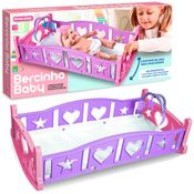 Berço que Balança para Bonecas Bebês Reborn Alive Cama Balaço de Brinquedo