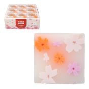 Borracha Escolar Flores Quadrada Transparente De Luxo Cor Creme