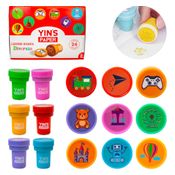 Kit 24 Carimbo Infantil Divertido  De Mundo Magico Jogos