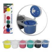 Kit 6 Tinta Colorido Guache Escolar De 15ml No Potinhos