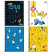 Caderno Com 10 Materia Capa Dura-  The Simpson C 160 Folha