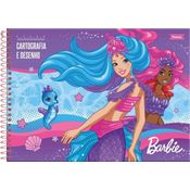 Caderno De Desenho C/80 Folhas Da Barbie Milimetrado Sereia