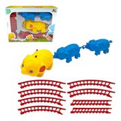 Trenzinho Didático De Elefante Baby Colorido Fofinho