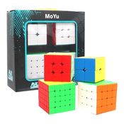Kit Cubo Mágico Moyu Mofangjiaoshi Mf2s+ Mf3rs+ Mf4s+ Mf5s