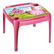 Mesinha Infantil Princesa Castelo Para Atividades Rosa