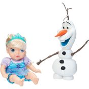 Kit Boneca Baby Elsa E Olaf Em Vinil Frozen - Lindos E Fofos