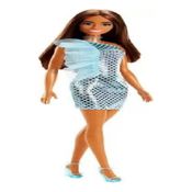 Barbie Fashionista Vestido Glitter Morena - Mattel