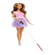 Boneca Barbie Fashionista Com Cegueira 228 Mattel Fbr37