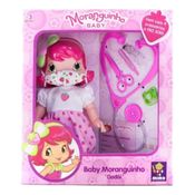 Boneca Moranguinho Dodói Com Máscara E Estetoscópio De 30cm