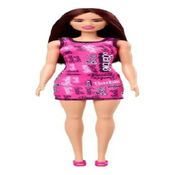 Coneca Barbie Fashionistas Cabelo Ruivo Vermelho Vestido Ros