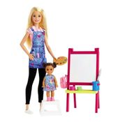 Boneca Barbie Profissões Professora D Arte E Pintura C Aluna