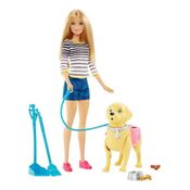 Boneca Barbie Passeio com Cachorrinho walk & potty pup DWJ68 Mattel