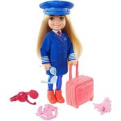 Boneca Barbie Playset Chelsea Prosissões Piloto De Avião