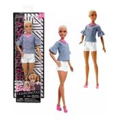 Boneca Barbie Fashionistas 82 Negra Careca Edição Especial