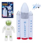Boneco Astrounata Espacial Com Fogueete E Avião Com Jato