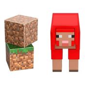 Boneco Minecraft Caves E Cliffs - Ovelha Vermelha