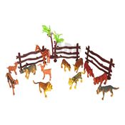 Kit Animais Selvagens De Brinquedo Infantil Com 16pçs Safari