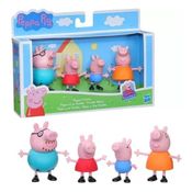 Kit 4 Bonecos Mini Figuras Peppa Pig E Sua  Família