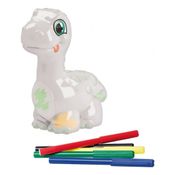Dinossauro De Vinil Pintando Meu Amigo Com 6 Canetinhas Quantidade De Peças 2