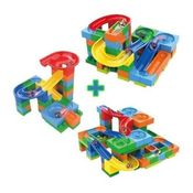 Kit 3 Pista Bolinhas De Gude Blocos Montar 282 Pçs Labirinto