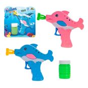 Lança Bolha De Sabão Peixei Golfinho Fricção Azul