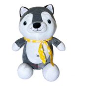 Cachorro Lobo De Pelúcia - De 50 Cm Antialérgico Fofinho