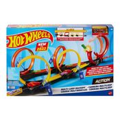 Pista de carros Hot Wheels Multi-Loop Raceoff - laranja