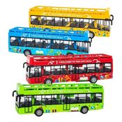 Ônibus De Brinquedo Mini Bus Veículo Movido A Fricção Metal