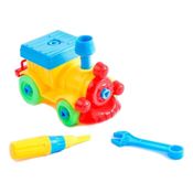 Brinquedo Educativo Trem Monta E Desmonta Com Acessórios Cor Amarelo