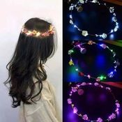 12 Tiara Coroa De Led Flor Para Festa Decoração Aniversário