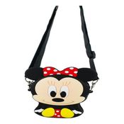Bolsa Infantil Silicone Minnie Mouse Disney Licenciado 15 Cm Cor Vermelho