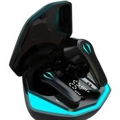 Fone de Ouvido Gamer sem Fio Bluetooth 5.1 Wireless Microfone Cor Preto
