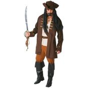 Fantasia Pirata Masculina Jack Sparrow Super Luxo com Chapéu