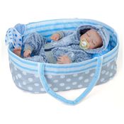 Bebê Recém-Nascido Newborn, Boneca Bebê Reborn Realista BABESIDE Menino 43cm Corpo Macio Vinil com Cesta, Coelhinha