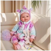 Bebê Recém-Nascido Newborn,Boneca Realista Grande de 43 centímetros com Corpo Macio, Acessórios e Presentes ,BABESIDE