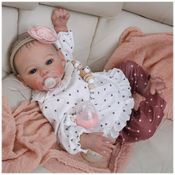 Bebê Recém-Nascido Newborn, Boneca Realista de Bebê Renascido Meadow de 45 Centímetros, Menina, com Corpo Ponderado ,KSBD