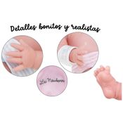 Bebê Recém-Nascido Newborn, Boneca Realista Original 43 cm La Newborn by JC Toys - Conjunto de Presente Rosa