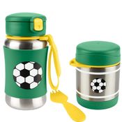 KIT GARRAFA E POTE TERMICO COM TALHER SPARK STYLE FUTEBOL - SKIP HOP