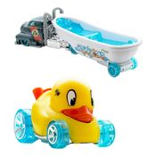 Hot Wheels Caminhão Super Rigs Scrubba Dub Driver Duck N Rol