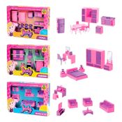 Kit Judy Home Sala Cozinha Quarto Brinquedo Casinha Infantil