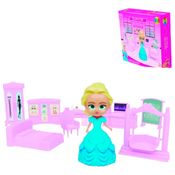 Kit Casinha De Boneca Quartinho Da Princesa Com Móveis Luxo