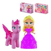 Boneca Princesas Com Unicórnio Pônei Com Asas Vestido Magico