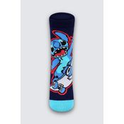 Meia Infantil Lupo Cano Alto Stitch Azul