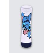Meia Infantil Lupo Cano Alto Stitch Branco