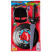 KIT MASCARA C/ ESCUDO E ESPADA PRETO BATMAN 0300