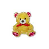 Urso de Pelúcia Caramelo Charlie com Lacinho Elegante Fizzy Toys Macio e Ideal para Presentear