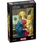 Quebra-Cabeça 500 Peças - Botticelli - a Virgem e o Menino com Uma Romã - Mimo Toys