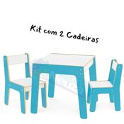 Conjunto Mesa Com 2 Cadeiras De Madeira Infantil, Junges, Várias Cores, Crianças Até 40Kg