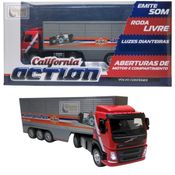 Caminhão Volvo Container - Som e Luz - California Action - 1/50 - California Toys