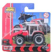 Trator Massey Ferguson c/ Carregador Frontal - Mini Work Machines - 1/64 - Maisto